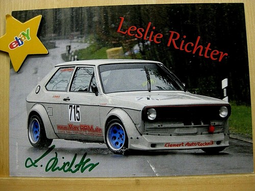 Autogrammkarte leslie richter - leslie,